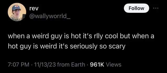 Hot Weird Guy Math