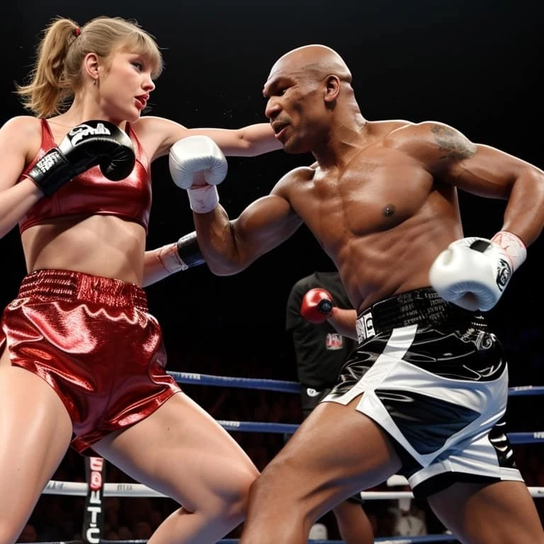 Taylor Fights Mike Tyson
