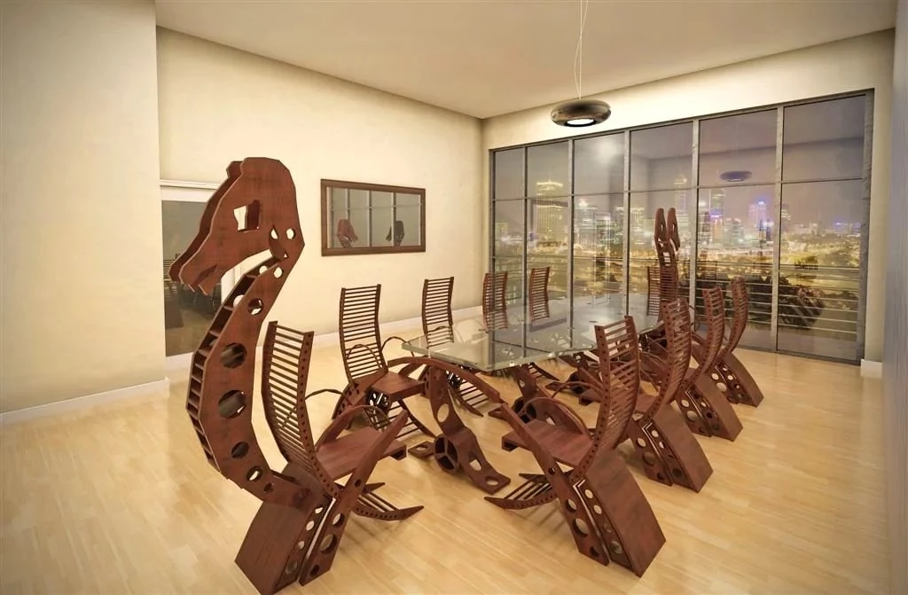 This Viking Longboat Conference Table