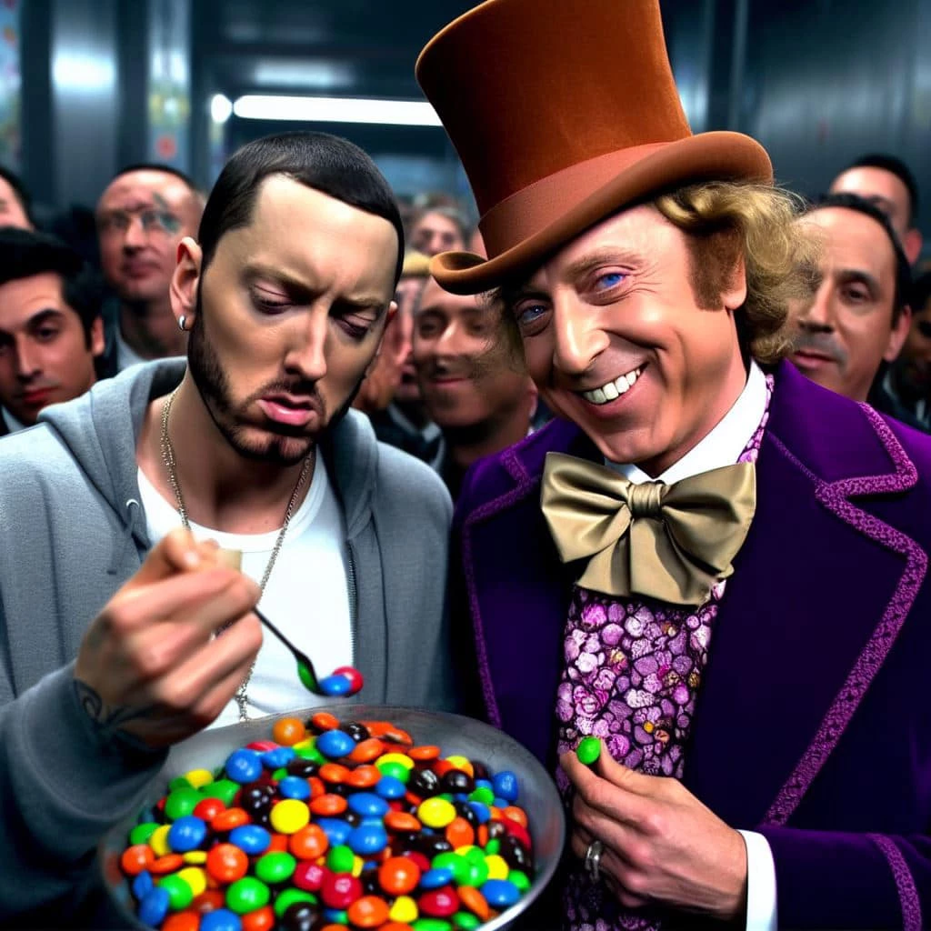 Eating Candies With Willy Wonka