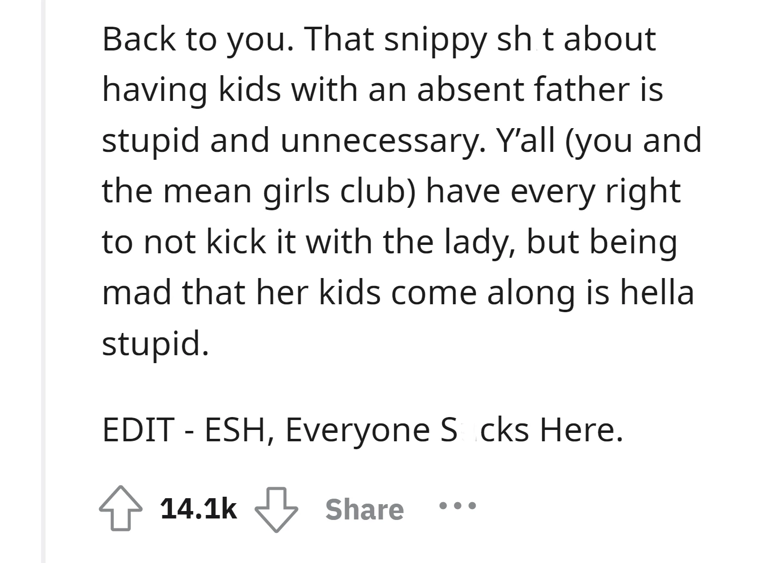 OP Doesn't Have Kids So It's Hard To Understand