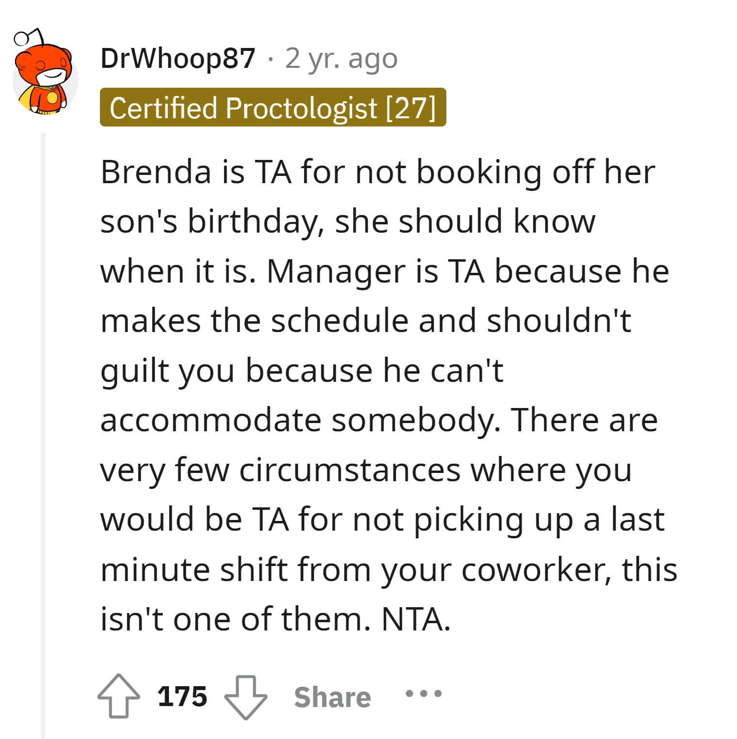 Seems like this is on the manager