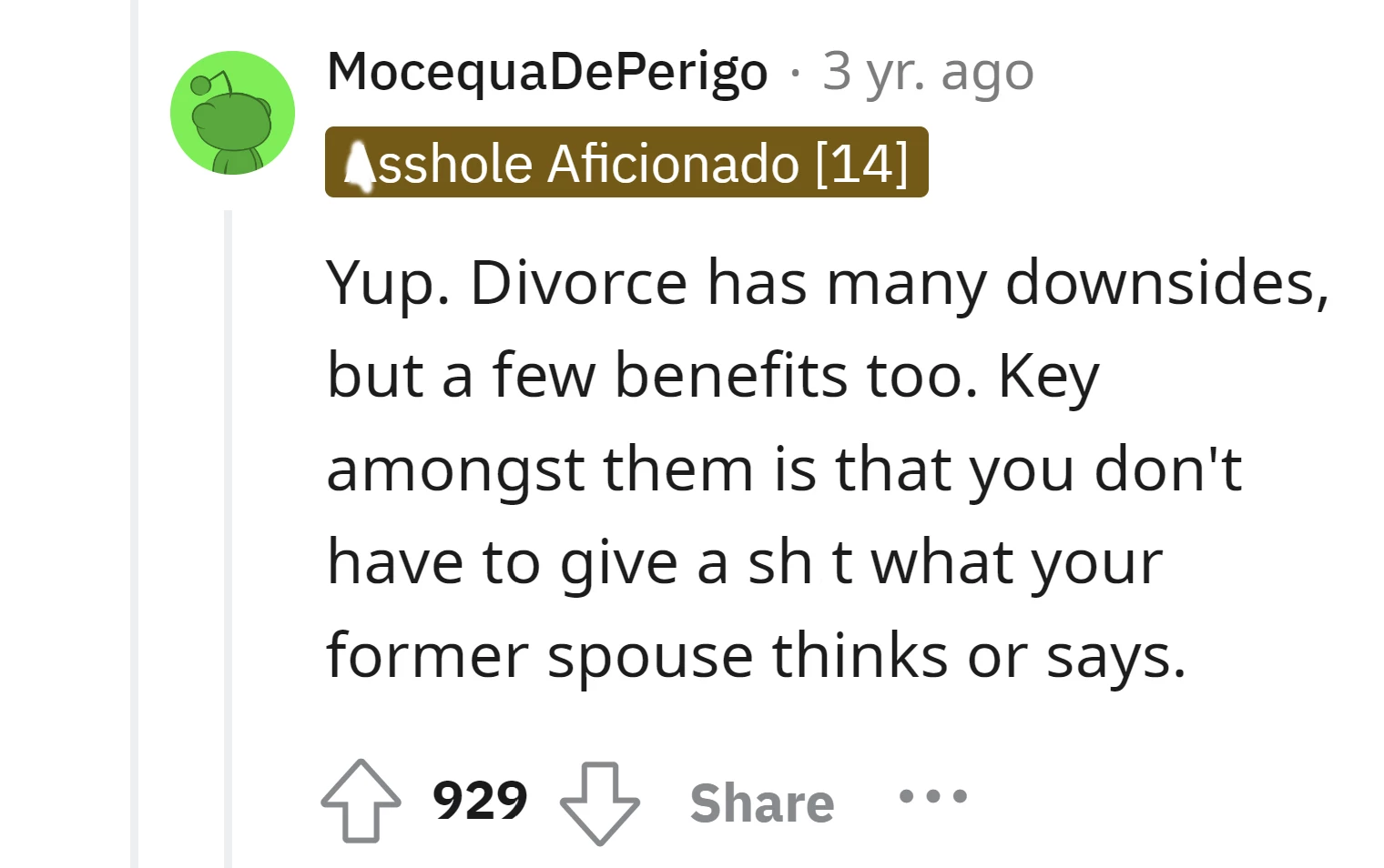 Take advantage of your divorce, OP