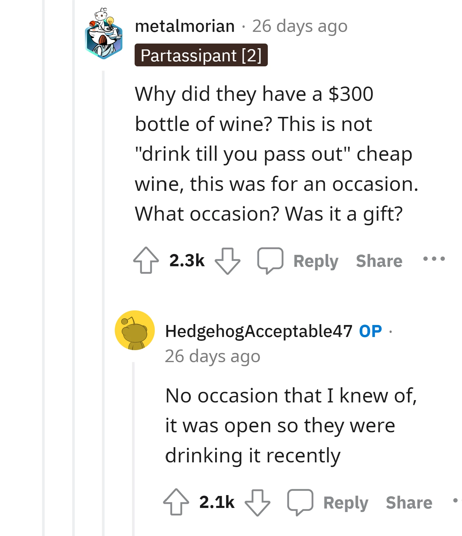 Yeah It's 300 Wine Really