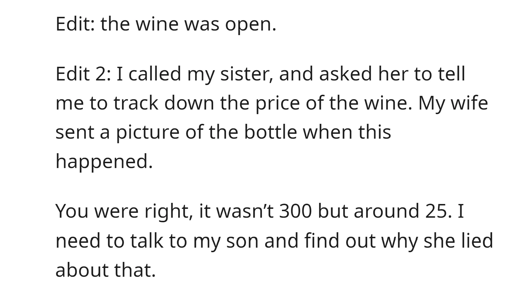 Edit 2: The Wine Is Not That Expensive