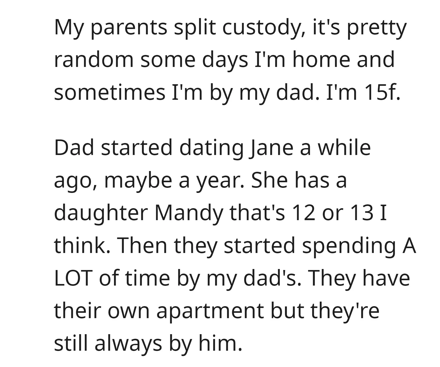 OP starts his story that makes me sus already about his dad