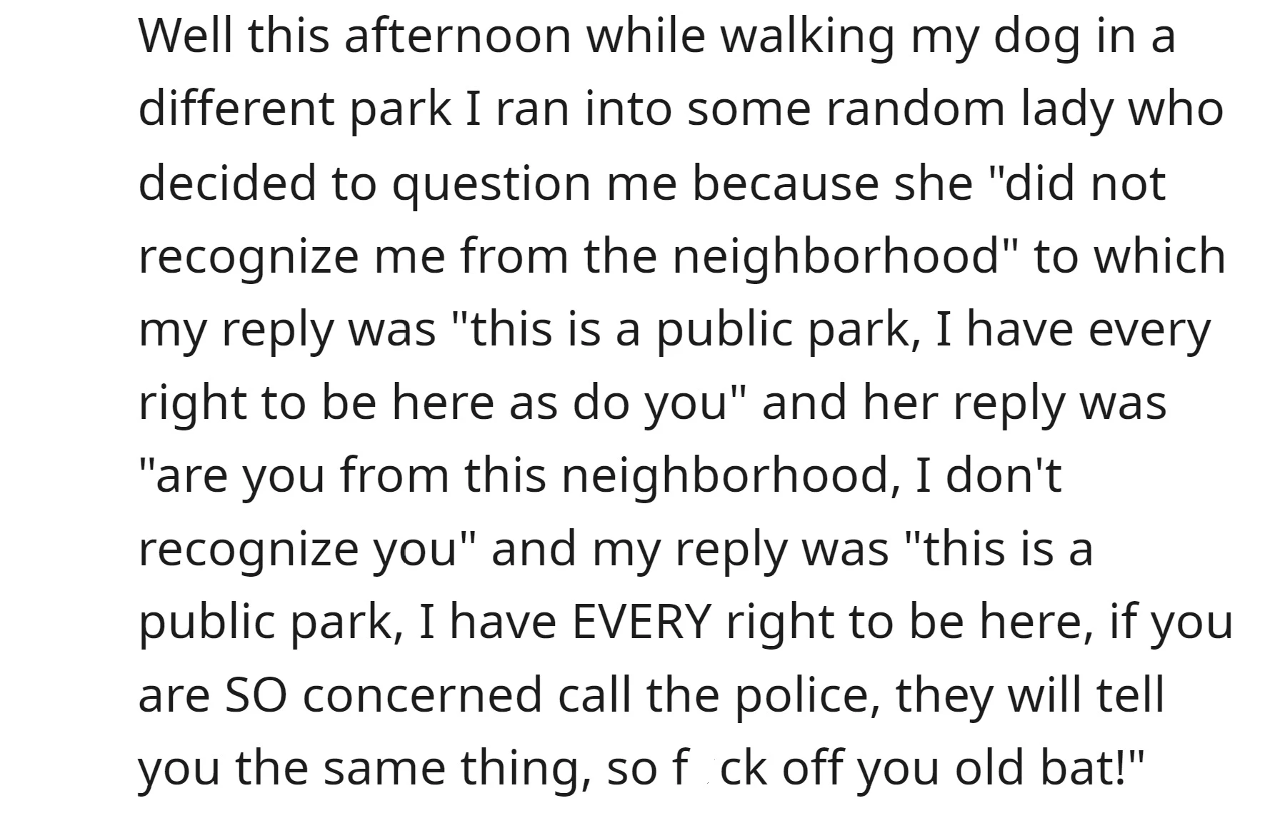 I think that lady owns the park