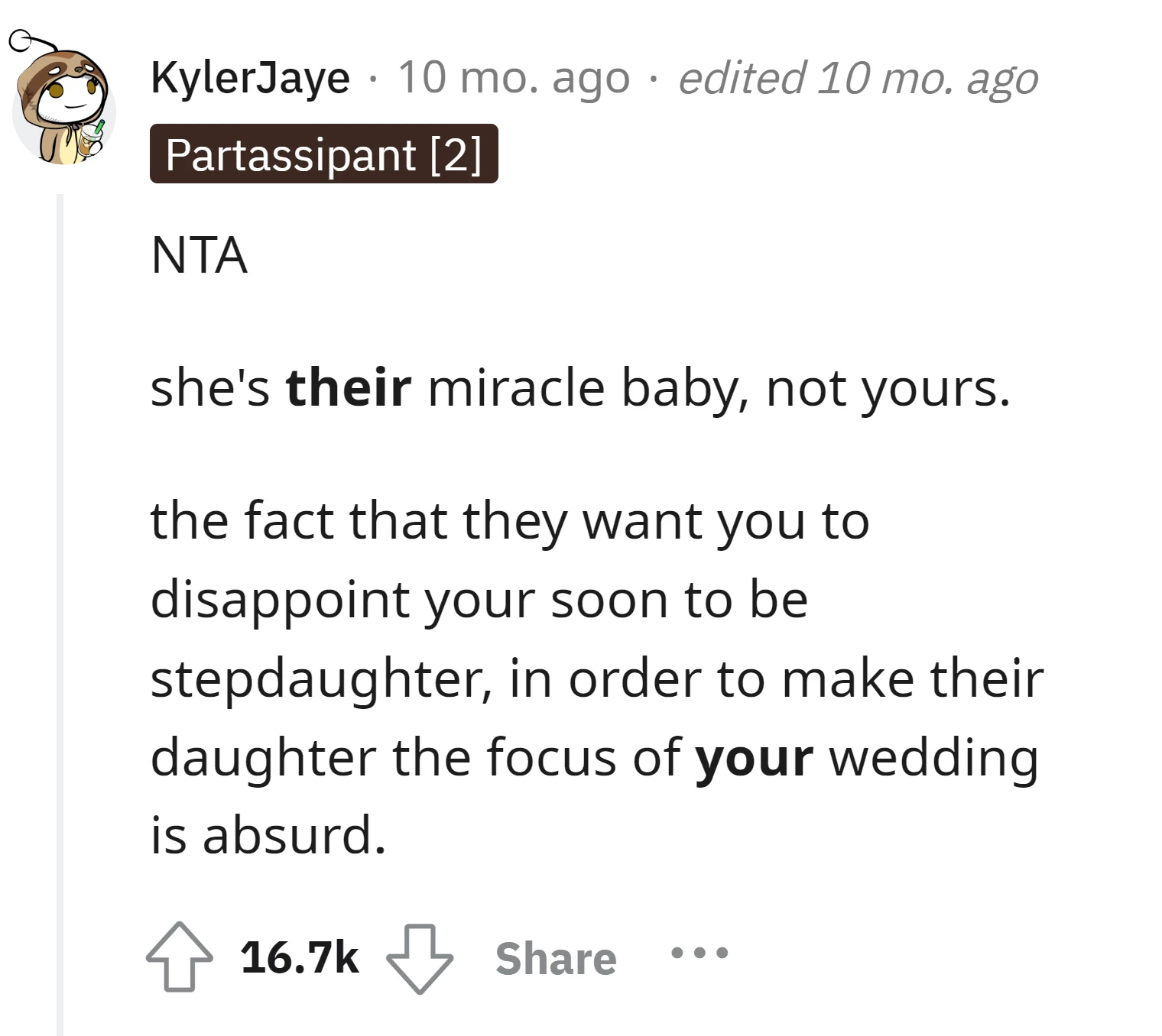 Their Miracle Not Yours, OP