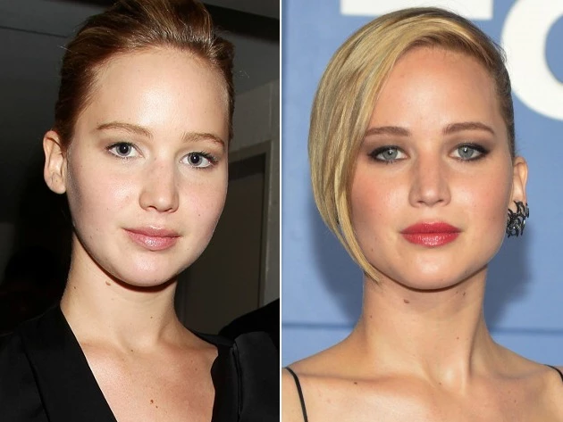 Jennifer Lawrence goes makeup-free