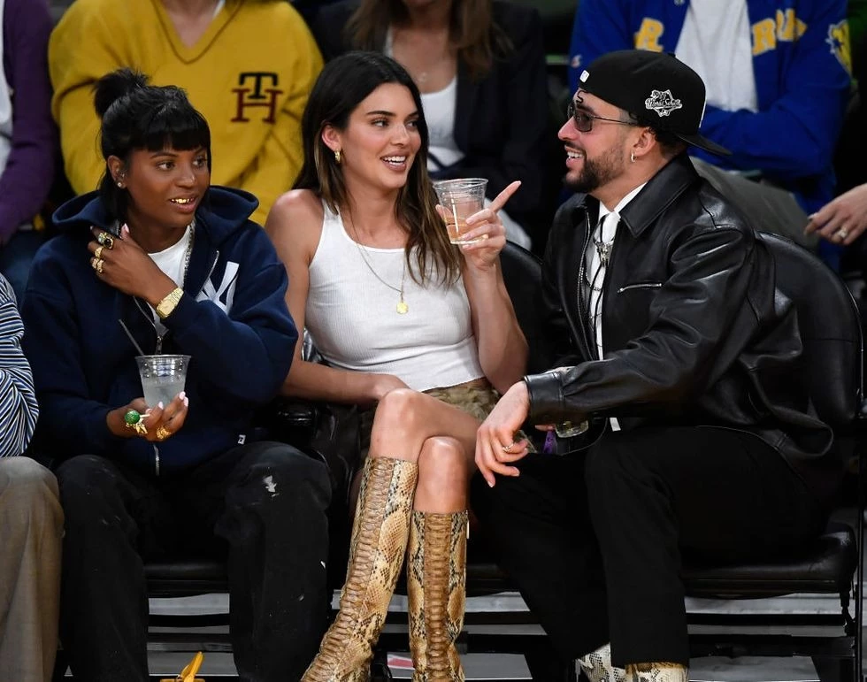Kendall Jenner and Bad Bunny went to watch watching the Semifinal Playoff game