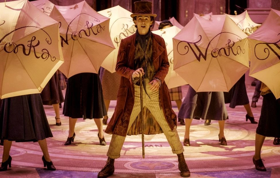 Timothée Chalamet in “Wonka”