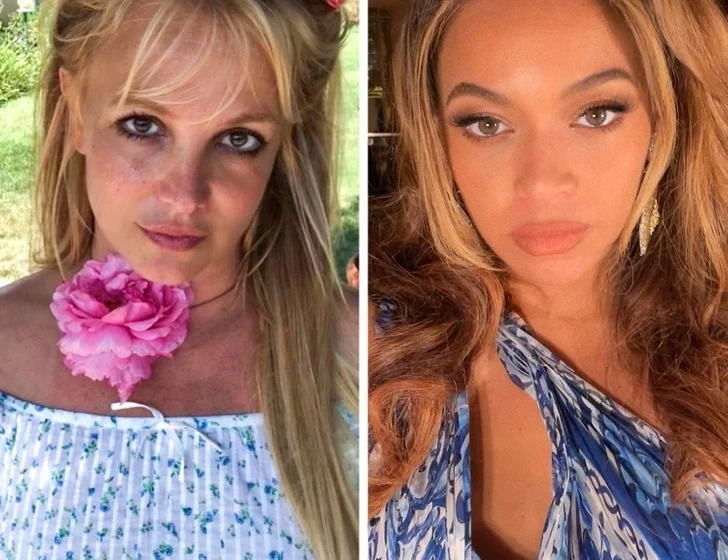 Britney Spears and Beyoncé