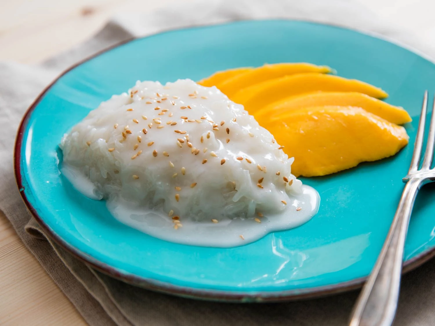 Food combinations: Mango Sticky Rice With Salted Coconut Cream