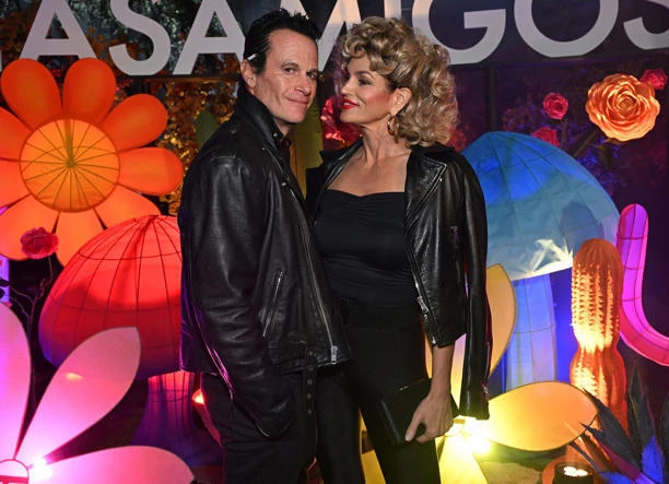 Rande Gerber and Cindy Crawford as Danny and Sandy from Grease