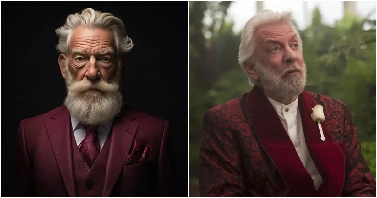 President Coriolanus Snow In The Book Vs. President Snow Played By Donald Sutherland