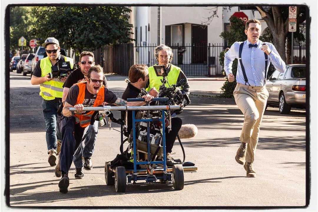 Filming a scene where the actor is running is not easy either.