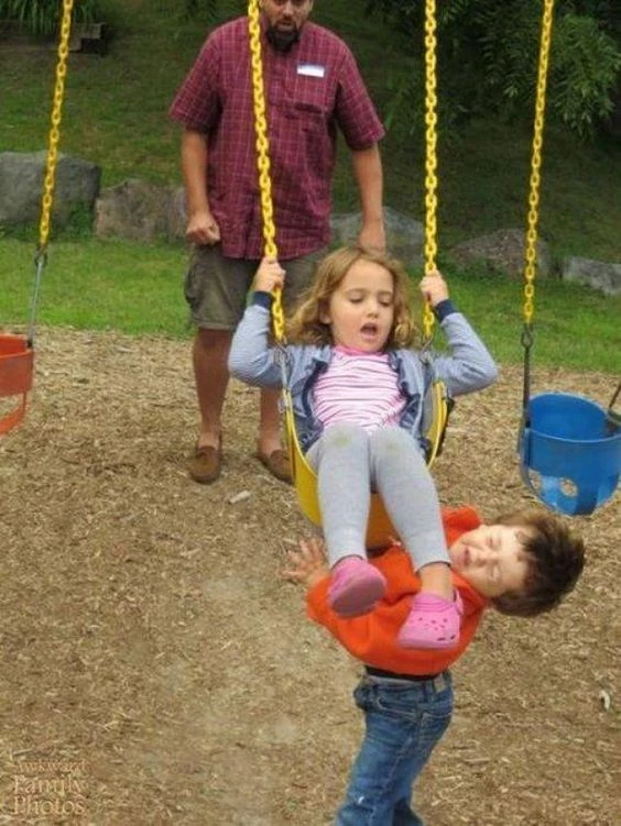 Sometimes the swing will become a child's obsession in this way