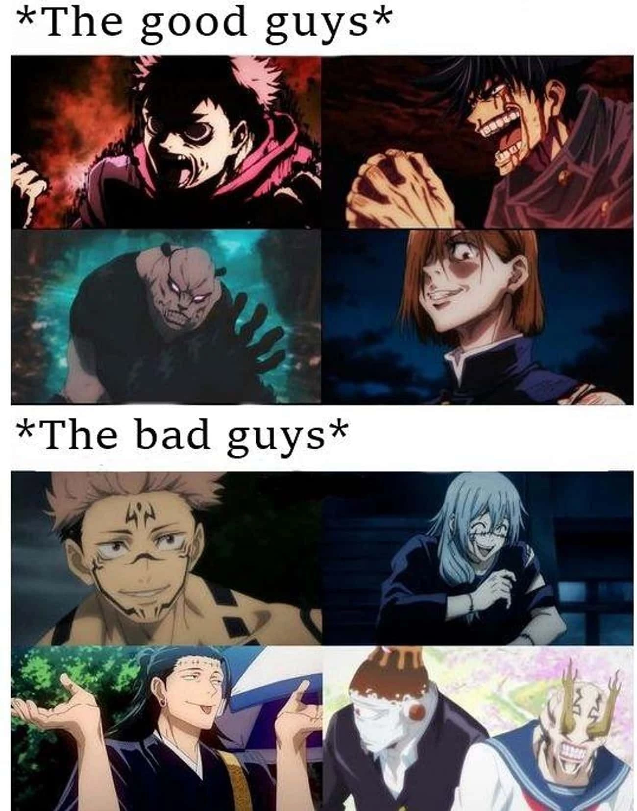 Sometimes In Anime, The Good Guys Look Way Scarier Than The Villains