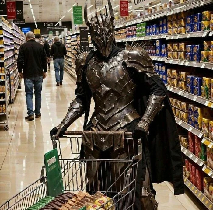 Even The Mighty Sauron Needs To Go Buy Groceries From Time To Time
