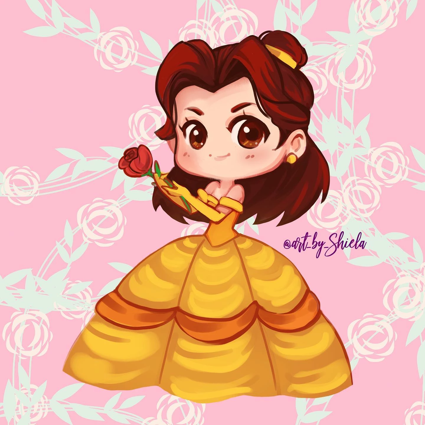 We Have Belle, Donning Her Iconic Yellow Dress To Dance With The Beast