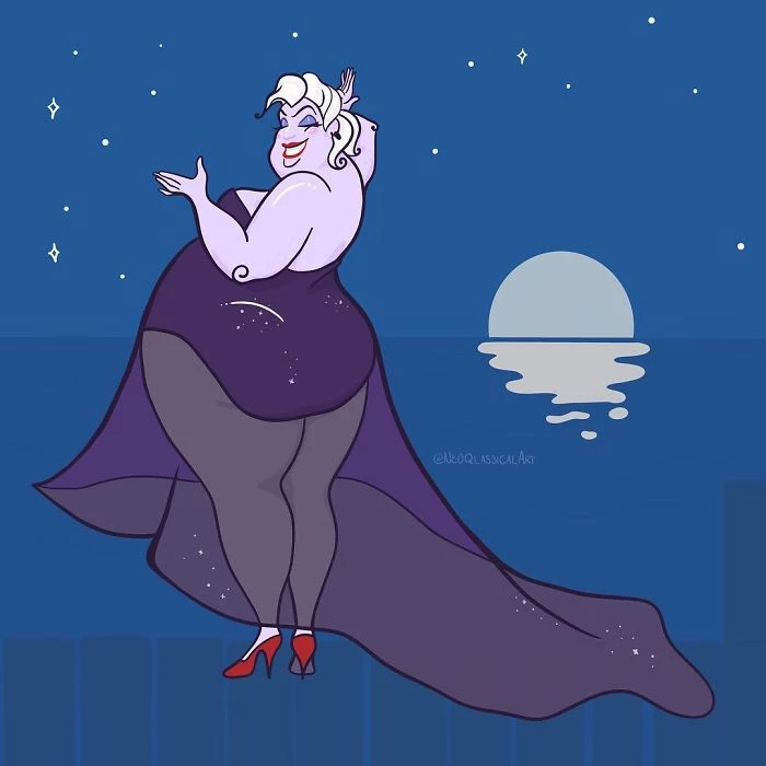The Sea Witch, Ursula, Flaunting Her Curves Now That She Has Human Legs