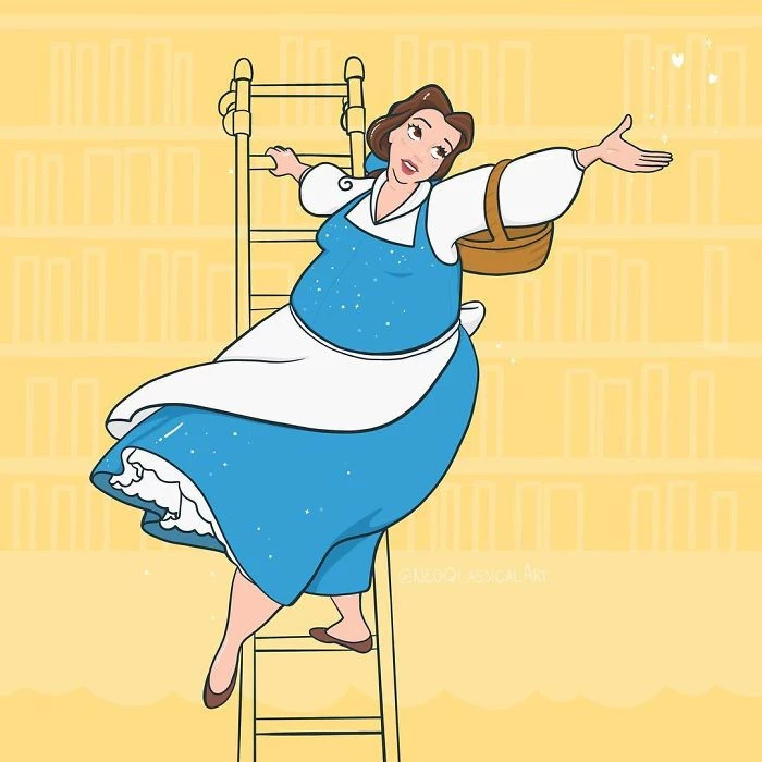 Belle Recreates Her Library Stunt Perfectly