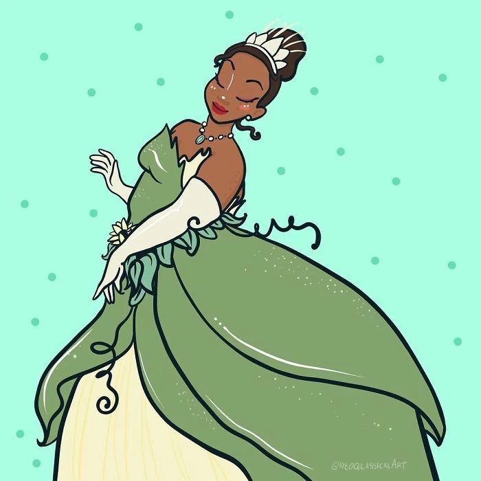Tiana In Her Iconic Green Dress