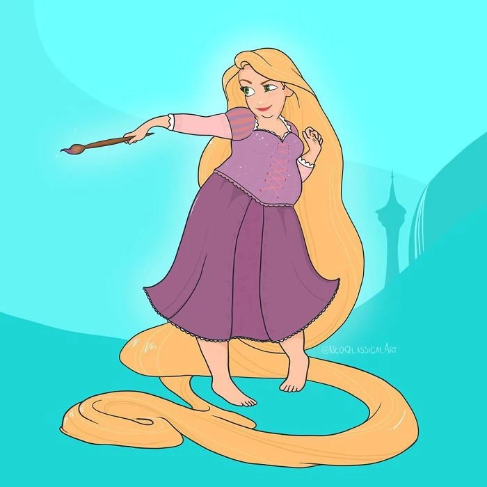 Rapunzel May Have Gained A Bit Of Weight, But Her Artistic Touch Still Remains The Same