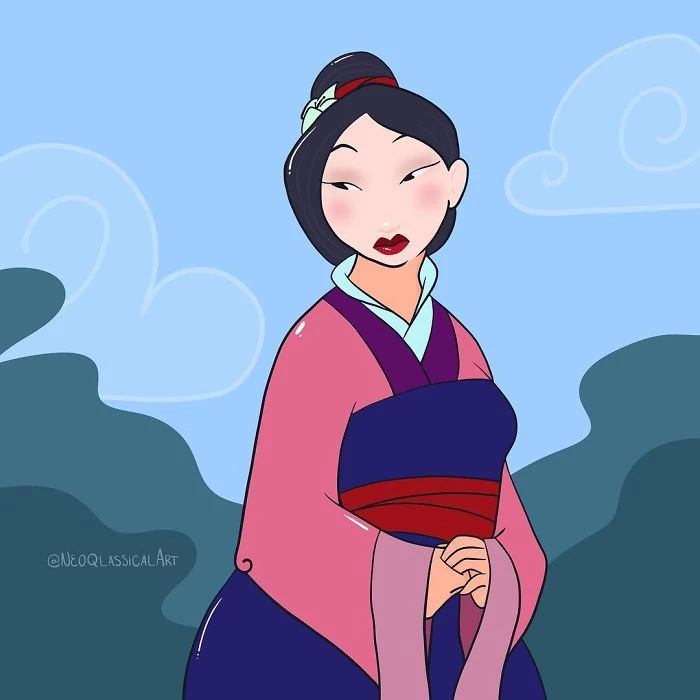 Mulan’s Traditional Chinese Dress Further Complements Her Hips
