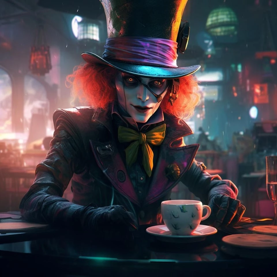 The Mad Hatter Is Just Enjoying His Cup Of Tea In His Own Established Bar