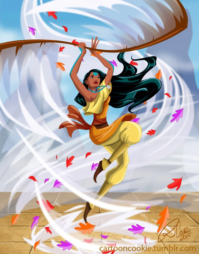 Considering Her Native American Origin, Pocahontas Is Born To Be An Airbender
