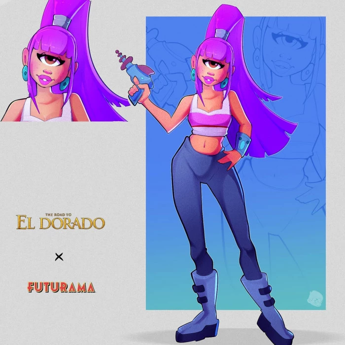 This Is What Chel (The Road To El Dorado) Would Look Like In The Futurama Universe