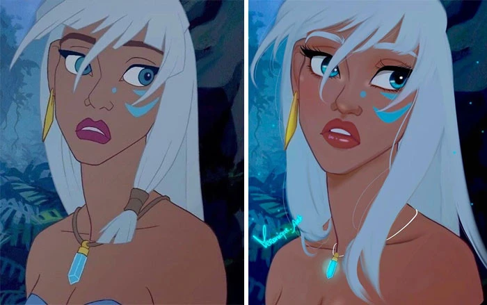 Princess Kida Looks Even More Charming And Mysterious With A Bit Of Makeup