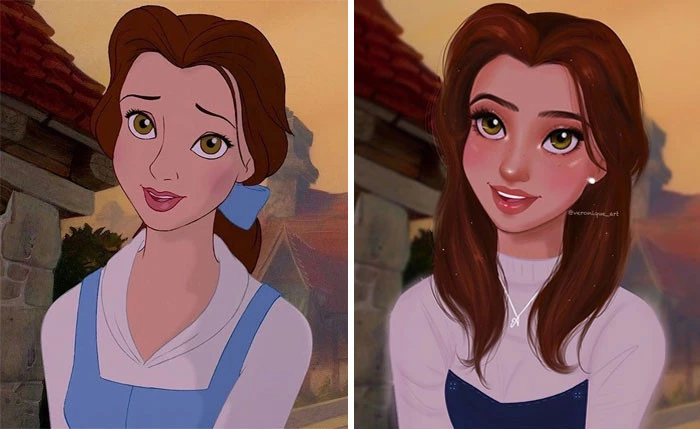 Belle Looks Much Younger When She Lets Her Hair Down, And Applies A BIt Of Makeup