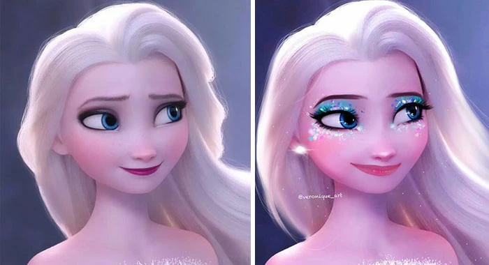 Another Pictures Of Elsa, This Time With Some Extravagant Eye Makeup