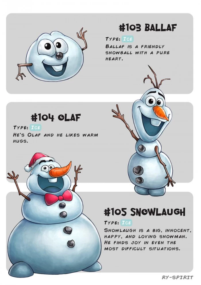 I Love How Olaf (Frozen)’s Carrot Nose Gets Bigger As He Evolute As Well