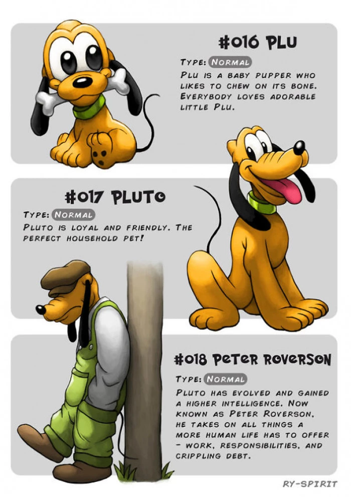 Instead Of Getting Stronger Or Bigger, Pluto (Mickey Mouse) Is Instead Getting Hit With Reality