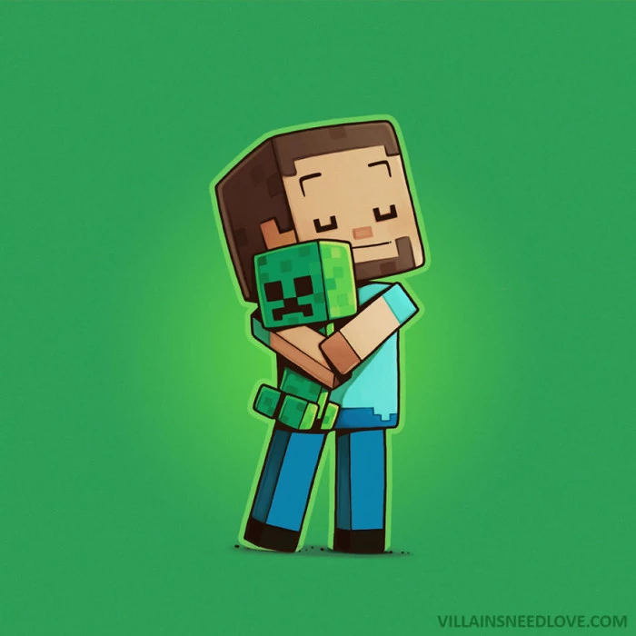 Steve And Creeper (Minecraft)