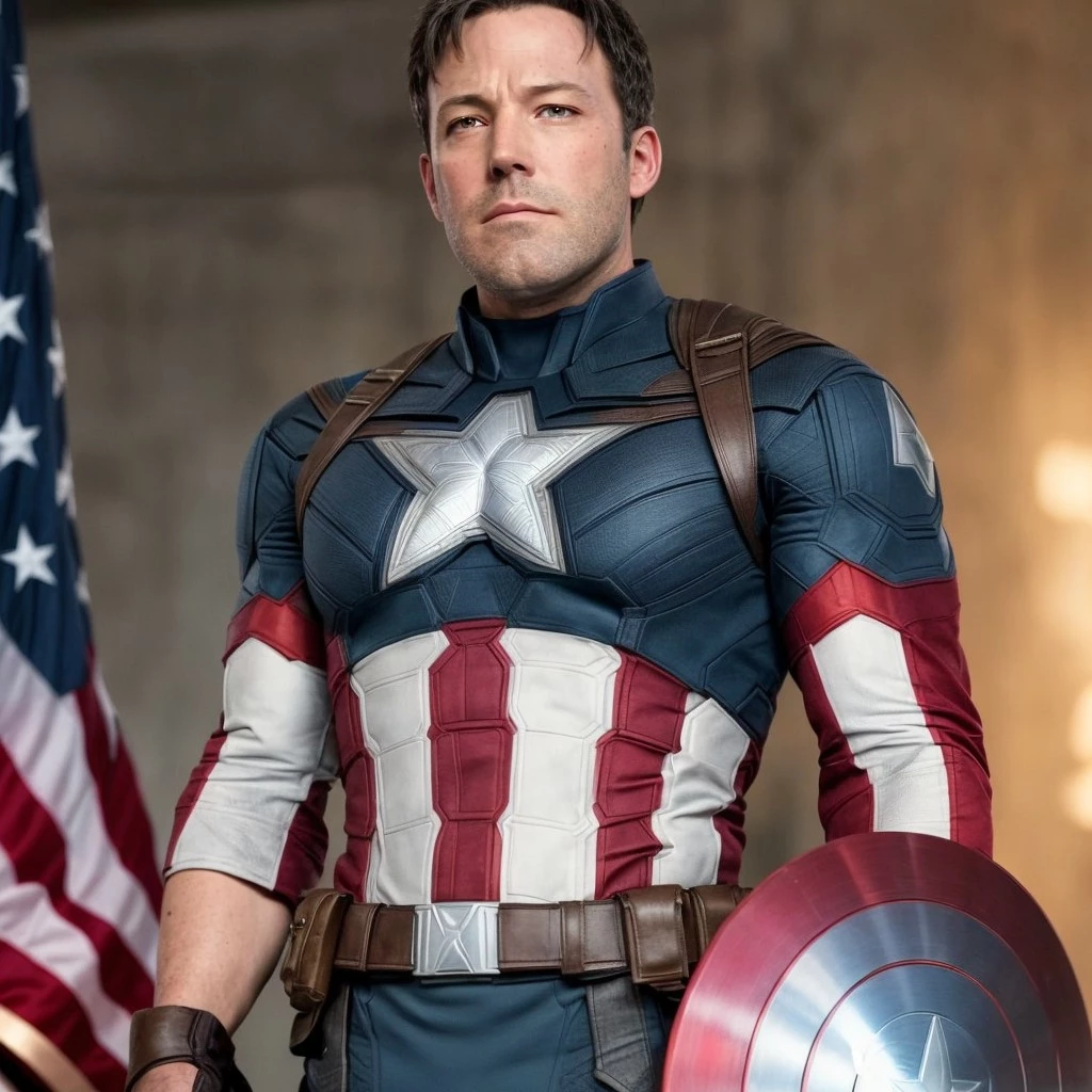 Ben Affleck (Batman) As Captain America