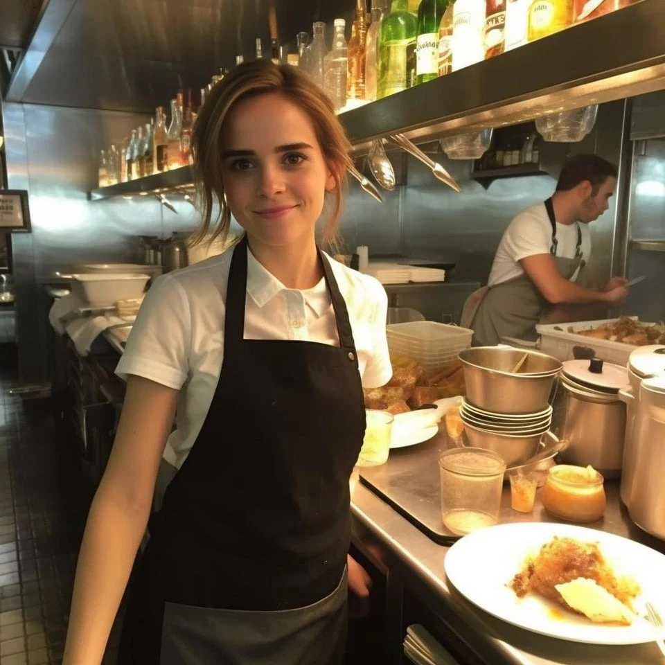 Emma Watson (Harry Potter) Becomes A Popular Waitress