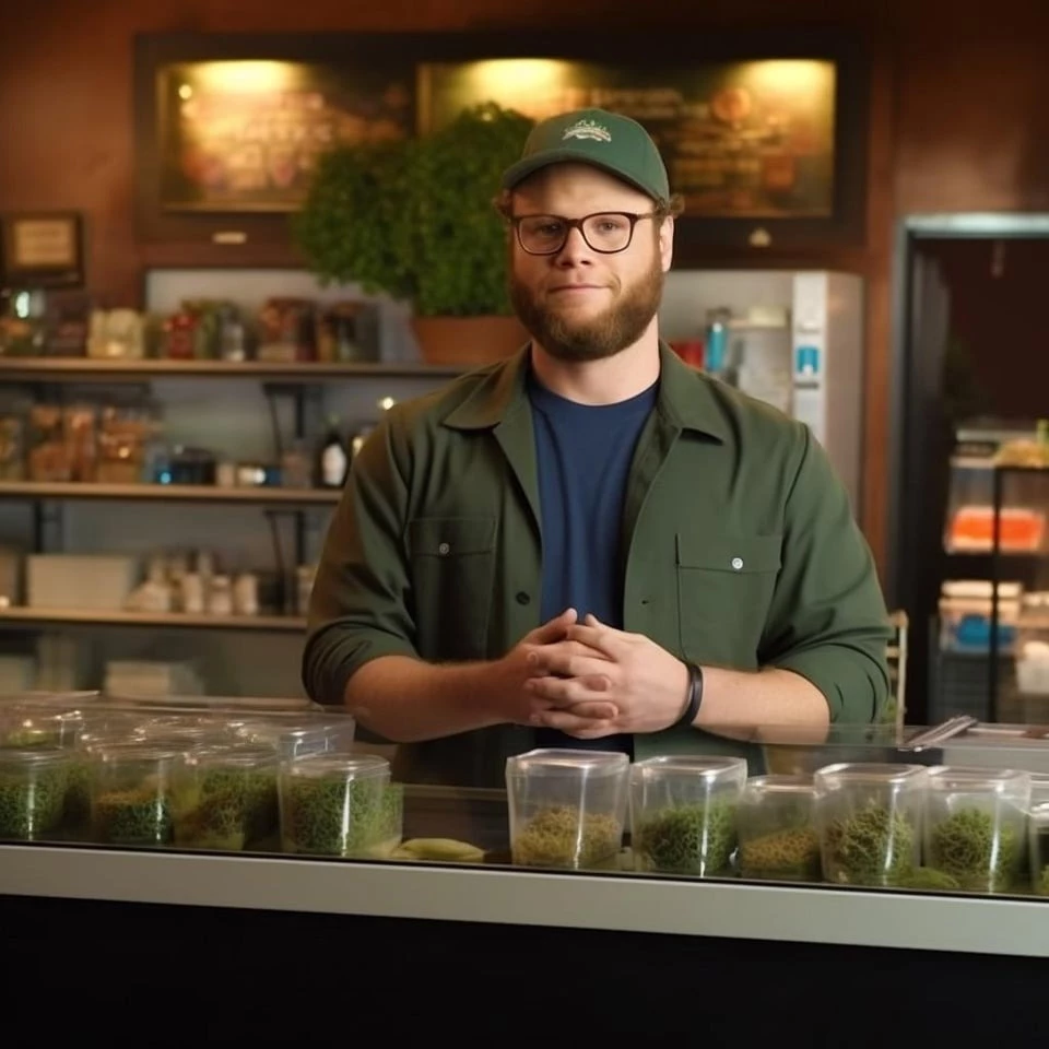 Seth Rogen (The Interview) Is A Retailer At A Local Herb Store