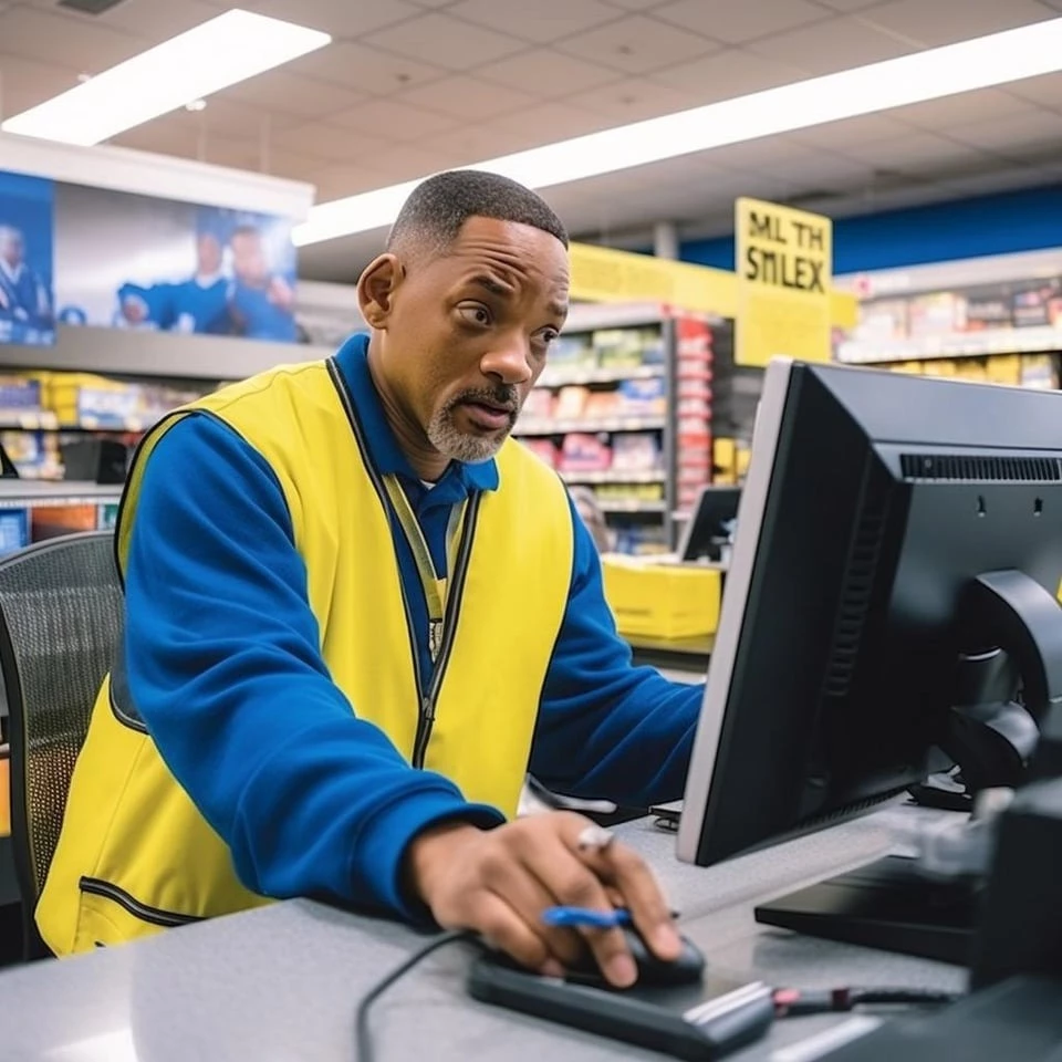Will Smith (I Am Legend) Is A Cashier At A Local Retail Store