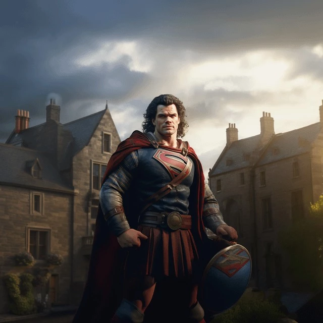 Love How The Scottish Version Of Superman Has His Undies Changed Into A Kilt