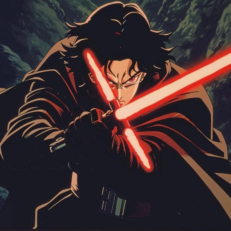And Here We Have Kylo Ren, Fighting Rey With His Badass Lightsaber