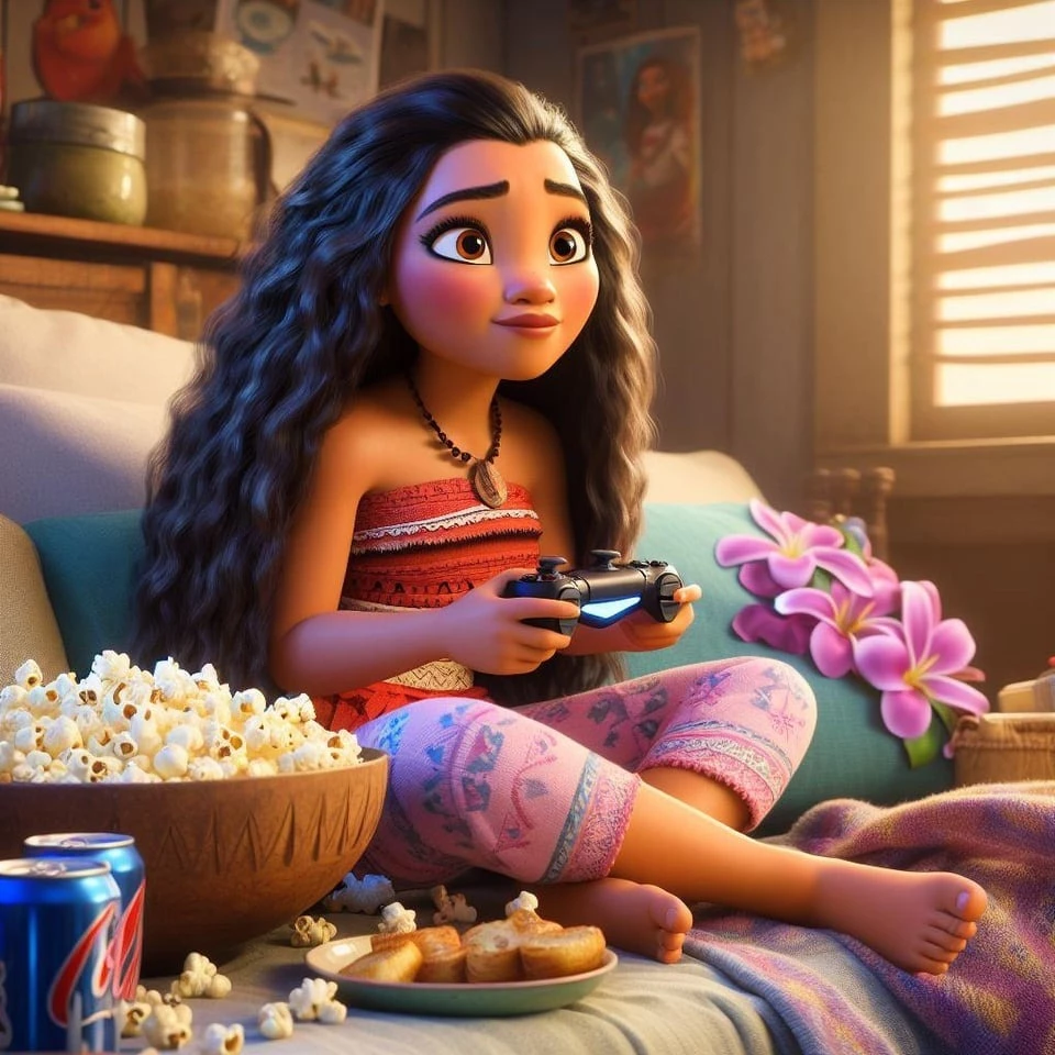 Moana Has Been Playing All Day Long After Getting That New PS4 Console