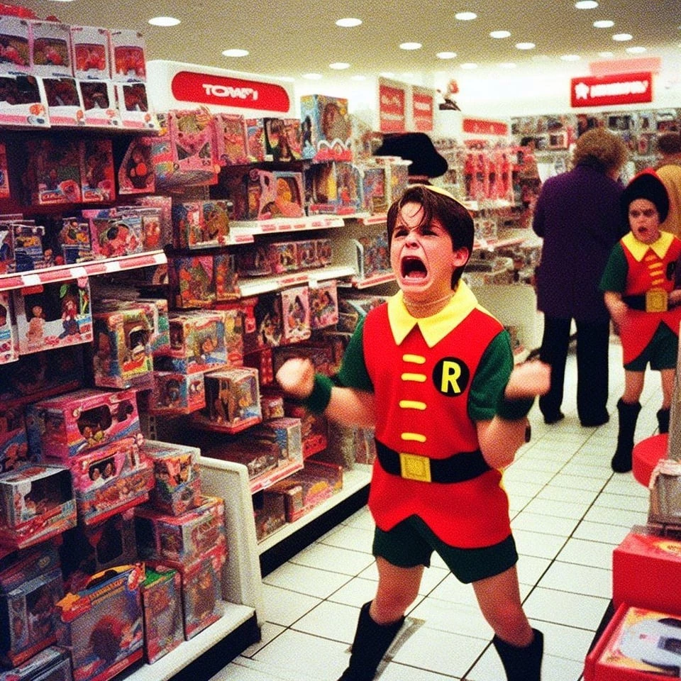 Robin Is Screaming As He Is Lost In The Mall Again