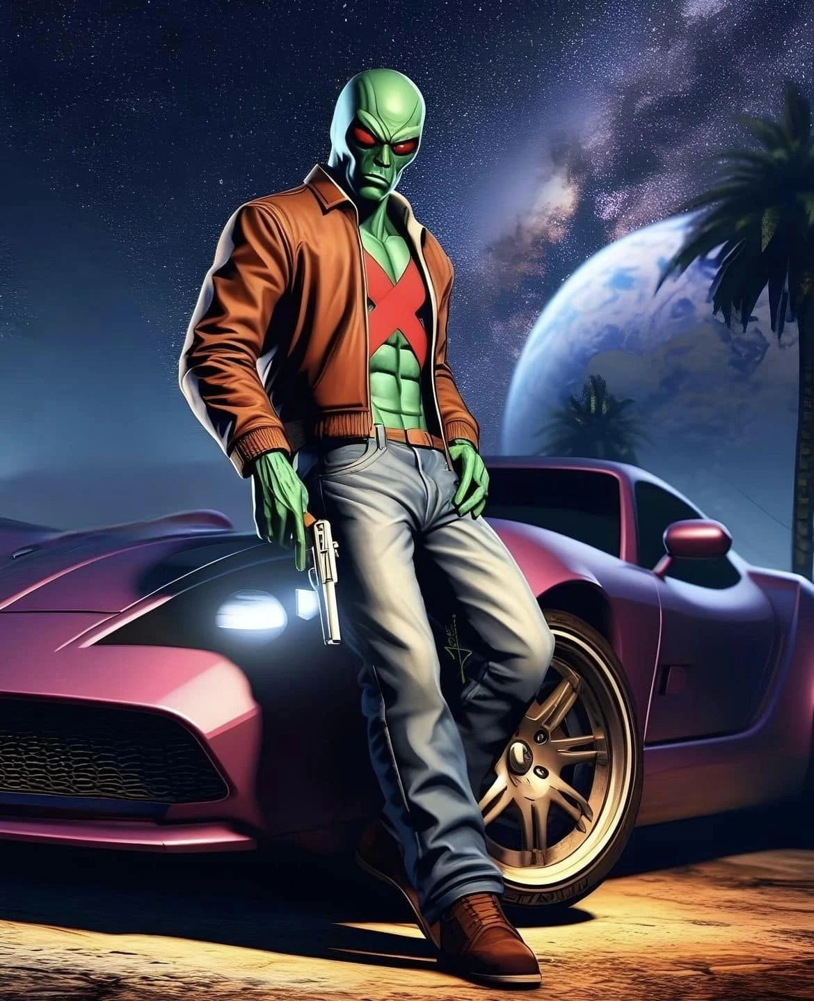 Even Martian Manhunter Joins The Fun With A New Car
