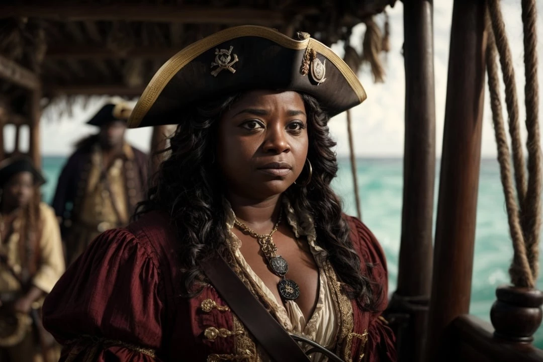 Octavia Spencer With The Most Luxurious Pirate Outfit There Is