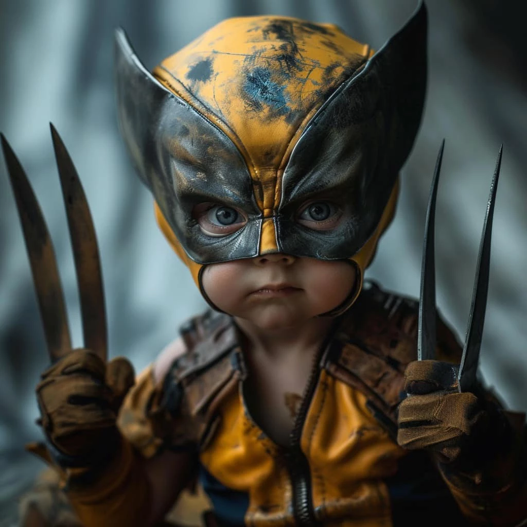 Baby Wolverine Only Has Two Adamantium Claws On Each Of His Hands, Instead Of Three Like His Adult Self