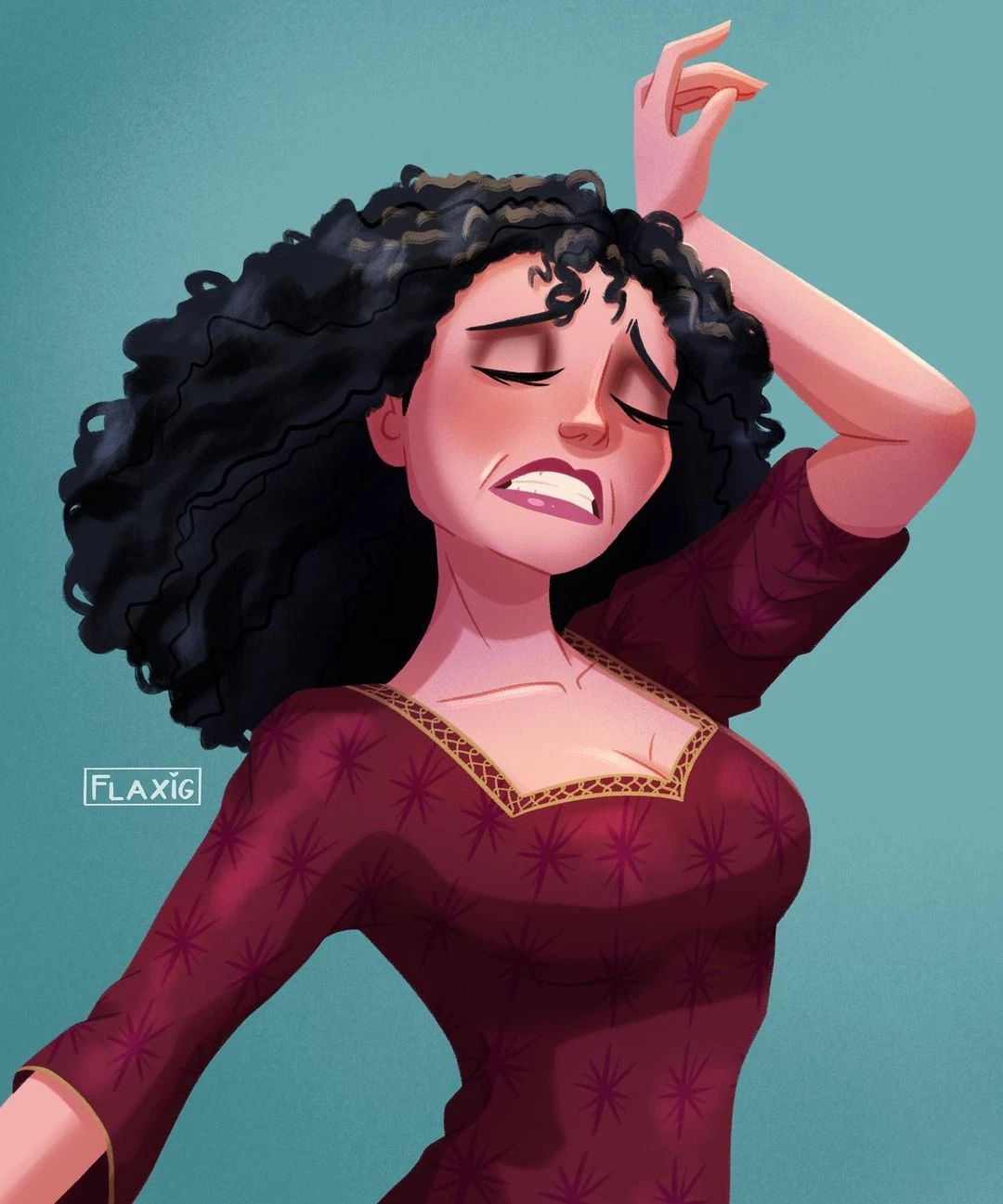 Mother Gothel’s Damsel-In-Distress Pose (Tangled)